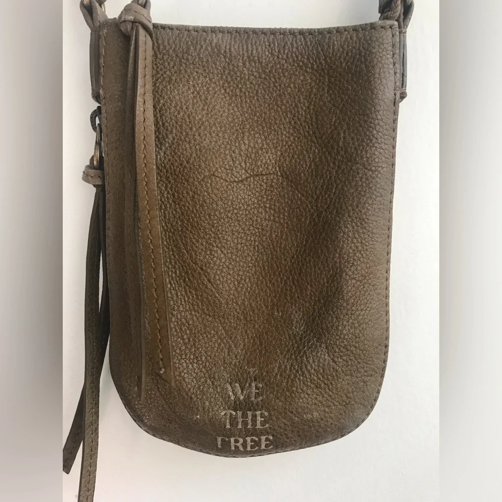 We The Free Brown Crossbody Phone Pouch